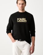 Karl Lagerfeld суичър мъжки от памук черен 500917.705780