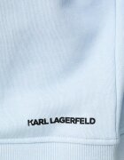 Karl Lagerfeld суичър с качулка дамски от памук син B4W20061