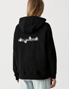 Karl Lagerfeld суичър с качулка дамски с памук IKON черен B3W20048