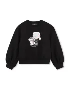 Karl Lagerfeld суичър за деца с памук черен Z31318