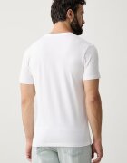Karl Lagerfeld тениска basic мъжка от памук с еластан 2 броя бяла A1M47097