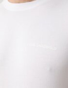 Karl Lagerfeld тениска basic мъжка от памук с еластан 2 броя бяла A1M47097