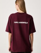 Karl Lagerfeld тениска дамска от памук бордо B3W44018