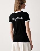 Karl Lagerfeld тениска дамска от памук IKON черна B3W17092