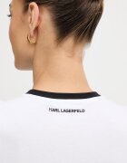 Karl Lagerfeld тениска дамска памучна IKON бяла B2W17026
