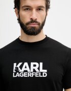 Karl Lagerfeld тениска мъжка от памук черна 500235.755780