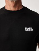 Karl Lagerfeld тениска мъжка от памук с еластан черна 563235.755781