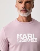 Karl Lagerfeld тениска мъжка от памук с еластан розова 563235.755780