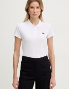 Karl Lagerfeld тениска с яка дамска памучна IKON бяла B2W17098