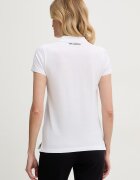 Karl Lagerfeld тениска с яка дамска памучна IKON бяла B2W17098