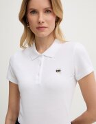 Karl Lagerfeld тениска с яка дамска памучна IKON бяла B2W17098