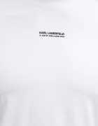 Karl Lagerfeld Тениска в бяло с изчистен дизайн 561221.755042