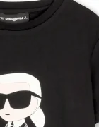 Karl Lagerfeld тениска за деца памучна черна Z31096