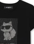 Karl Lagerfeld тениска за деца с памук черна Z31158