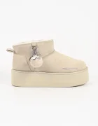 Karl Lagerfeld Thermo апрески дамски от кожа бежови KL48527