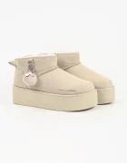 Karl Lagerfeld Thermo апрески дамски от кожа бежови KL48527