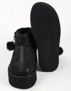 Karl Lagerfeld Thermo апрески дамски от кожа черни KL48527