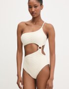 Karl Lagerfeld цял бански дамски бежов B1W46036