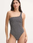 Karl Lagerfeld Цял бански в черно с меки чашки A1W46043