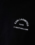 Karl Lagerfeld уголемена тениска дамска от памук черна B4W17040