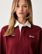 Kenzo блуза дамска от памук бордо FG62PO5504SU