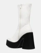 Koi Footwear Боти GT1 в бяло с дебел ток