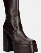 Koi Footwear боти с дебел ток дамски DBP1 кафяви DBP1