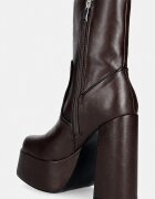 Koi Footwear боти с дебел ток дамски DBP1 кафяви DBP1