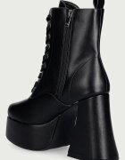 Koi Footwear боти с дебел ток дамски Reign Lace Up Platform черни FG05