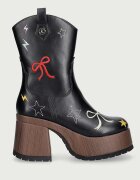 Koi Footwear каубойски ботуши със скосена пларформа дамски Lassitude Chunky Cowboy Boots черни PW03