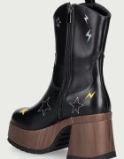 Koi Footwear каубойски ботуши със скосена пларформа дамски Lassitude Chunky Cowboy Boots черни PW03