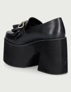 Koi Footwear мокасини с дебел ток Dark Delights Chunky Heart Shoes черни GW02