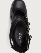 Koi Footwear обувки с дебел ток Gurren Strappy Platform черни DBP17