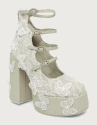 Koi Footwear обувки с дебел ток с дебел ток Wild Lotus Butterfly Lace Platform зелени DBP47