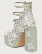 Koi Footwear обувки с дебел ток с дебел ток Wild Lotus Butterfly Lace Platform зелени DBP47
