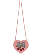 Konges Sløjd BEADED HEART BAG розова KS104220