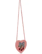 Konges Sløjd BEADED HEART BAG розова KS104220