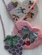 Konges Sløjd BEADED HEART BAG розова KS104220