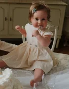 Konges Sløjd Бебешка памучна рокля CELEBRATION AALIYAH BABY SET GOTS