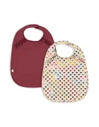 Konges Sløjd Бебешки лигавник 2 PACK GLITTER DINNER BIB WITH FRILL (2 броя)