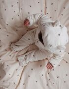 Konges Sløjd Бебешки памучен къс гащеризон NEWBORN ONESIE WITH HOOD