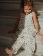 Konges Sløjd Бебешки памучен къс гащеризон RHW x KS MIOBLU OVERALLS GOTS