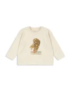 Konges Sløjd блуза с дълги ръкави за деца от памук FILI BOX FIT TEE GOTS бежова KS106018