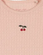 Konges Sløjd блуза с дълги ръкави за деца от памук MINNIE BLOUSE GOTS розова KS106165