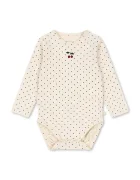 Konges Sløjd боди за бебе от памук с еластан BASIC LS BODY GOTS бежово KS105896
