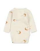 Konges Sløjd боди за бебе от памук с еластан BASIC LS NEWBORN BODY GOTS бежово KS106381