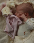 Konges Sløjd боди за бебе от памук с еластан BASIC LS NEWBORN BODY GOTS бежово KS106381