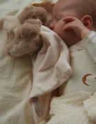 Konges Sløjd боди за бебе от памук с еластан BASIC LS NEWBORN BODY GOTS бежово KS106381