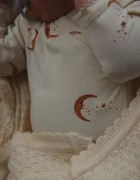 Konges Sløjd боди за бебе от памук с еластан BASIC LS NEWBORN BODY GOTS бежово KS106381