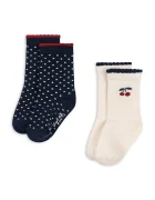 Konges Sløjd чорапи за деца 2 PACK CHERRY DOT SOCKS 2 броя бежови KS105830
